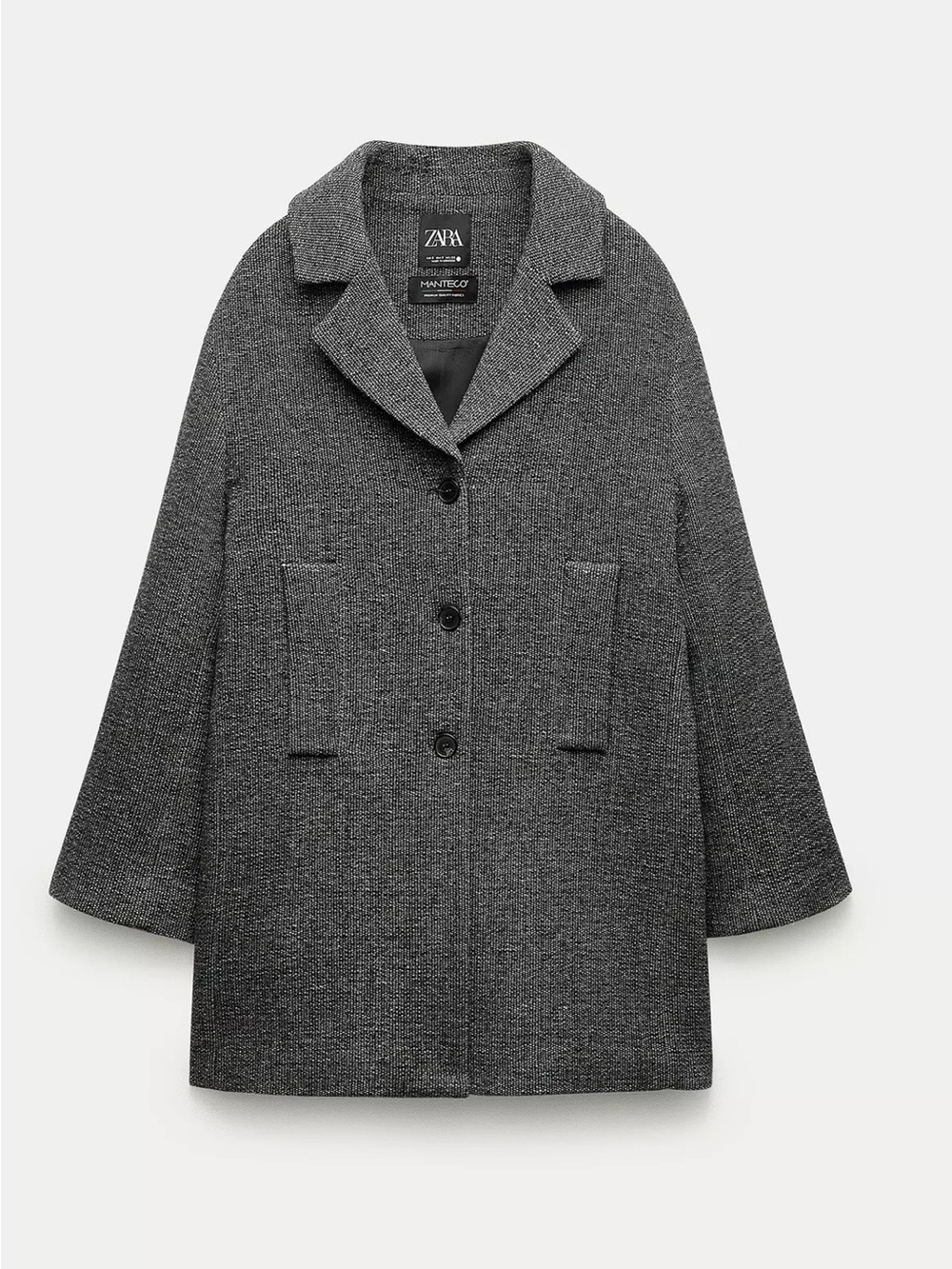 Zara Women's Manteco Wool Blend Coat ZW Collection Size XS